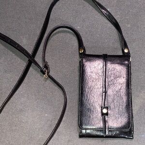 Black Leather Crossbody Bag